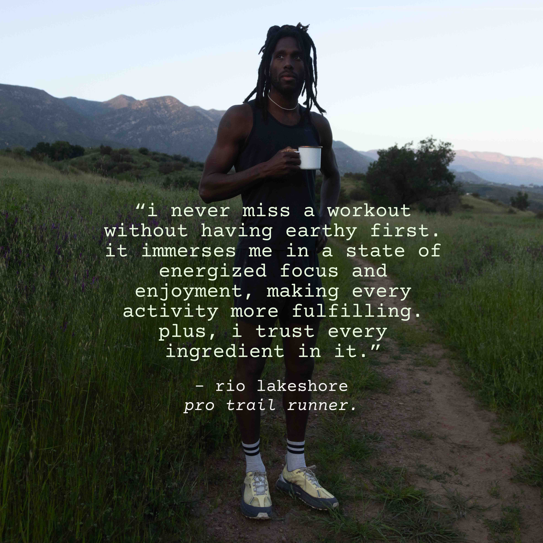 A package labeled 'earthy energy' on a yellow background with the text '1 BAG like it.' above.